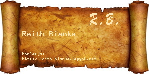 Reith Bianka névjegykártya